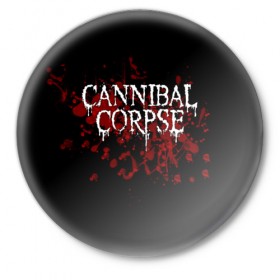 Значок с принтом Cannibal Corpse в Курске,  металл | круглая форма, металлическая застежка в виде булавки | Тематика изображения на принте: cannibal corpse | logo | metal | music | rock | лого | логотип | метал | музыка | рок