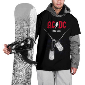 Накидка на куртку 3D с принтом AC/DC в Курске, 100% полиэстер |  | ас | ац | диси | дс | дц | исидиси | эйси
