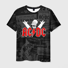 Мужская футболка 3D с принтом AC/DC в Курске, 100% полиэфир | прямой крой, круглый вырез горловины, длина до линии бедер | ас | ац | диси | дс | дц | исидиси | эйси
