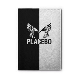 Обложка для автодокументов с принтом Placebo в Курске, натуральная кожа |  размер 19,9*13 см; внутри 4 больших “конверта” для документов и один маленький отдел — туда идеально встанут права | placebo | альтернативный | инди | индирок | плацебо | рок