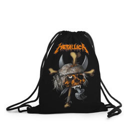 Рюкзак-мешок 3D с принтом Metallica в Курске, 100% полиэстер | плотность ткани — 200 г/м2, размер — 35 х 45 см; лямки — толстые шнурки, застежка на шнуровке, без карманов и подкладки | 