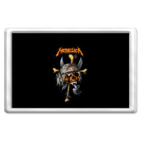 Магнит 45*70 с принтом Metallica в Курске, Пластик | Размер: 78*52 мм; Размер печати: 70*45 | Тематика изображения на принте: 