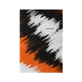 Обложка для паспорта матовая кожа с принтом McLaren в Курске, натуральная матовая кожа | размер 19,3 х 13,7 см; прозрачные пластиковые крепления | Тематика изображения на принте: car | mclaren | race | авто | гонки | краска | макларен | марка | машина