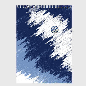 Скетчбук с принтом Volkswagen в Курске, 100% бумага
 | 48 листов, плотность листов — 100 г/м2, плотность картонной обложки — 250 г/м2. Листы скреплены сверху удобной пружинной спиралью | car | race | volkswagen | авто | гонки | краска | марка | машина | фольксваген