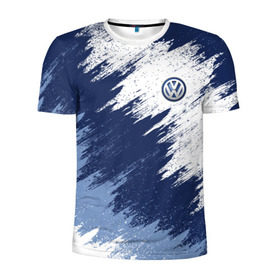 Мужская футболка 3D спортивная с принтом Volkswagen в Курске, 100% полиэстер с улучшенными характеристиками | приталенный силуэт, круглая горловина, широкие плечи, сужается к линии бедра | car | race | volkswagen | авто | гонки | краска | марка | машина | фольксваген