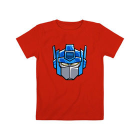 Детская футболка хлопок с принтом Transformers в Курске, 100% хлопок | круглый вырез горловины, полуприлегающий силуэт, длина до линии бедер | transformers | трансформеры