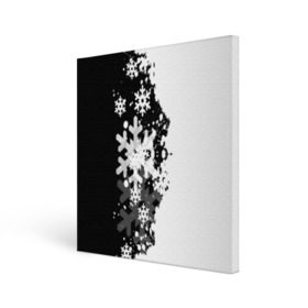 Холст квадратный с принтом Снежные узоры в Курске, 100% ПВХ |  | black | christmas | new year | pattern | white | абстракция | зима | новый год | рождество | снег | снежинки | узор | черно белые
