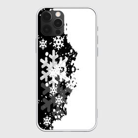 Чехол для iPhone 12 Pro Max с принтом Снежные узоры в Курске, Силикон |  | black | christmas | new year | pattern | white | абстракция | зима | новый год | рождество | снег | снежинки | узор | черно белые