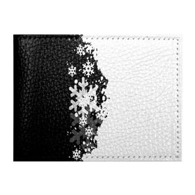 Обложка для студенческого билета с принтом Снежные узоры в Курске, натуральная кожа | Размер: 11*8 см; Печать на всей внешней стороне | Тематика изображения на принте: black | christmas | new year | pattern | white | абстракция | зима | новый год | рождество | снег | снежинки | узор | черно белые