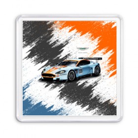 Магнит 55*55 с принтом Aston Martin в Курске, Пластик | Размер: 65*65 мм; Размер печати: 55*55 мм | 