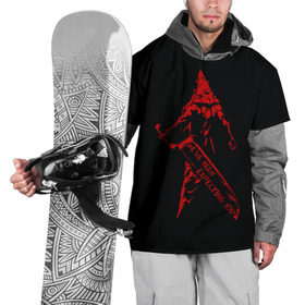 Накидка на куртку 3D с принтом Пирамидоголовый в Курске, 100% полиэстер |  | hill | resident evil | silent | анубис | зла | зло | нож | обитель | пирамидоголовый | сайлент | ужасы | хилл