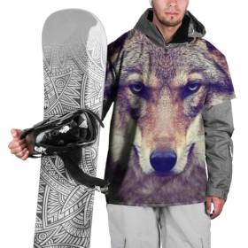 Накидка на куртку 3D с принтом Wolf в Курске, 100% полиэстер |  | animal | волк | хищник