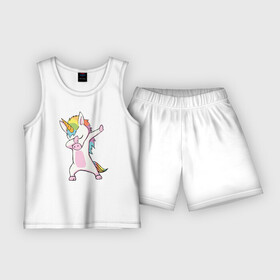 Детская пижама с шортами хлопок с принтом Единорог радуга в Курске,  |  | единорог | пони