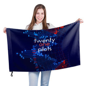 Флаг 3D с принтом TWENTY ONE PILOTS MUSIC LIFE в Курске, 100% полиэстер | плотность ткани — 95 г/м2, размер — 67 х 109 см. Принт наносится с одной стороны | rock | t.o.p. | top | twenty one pilots | рок