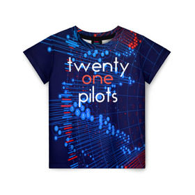 Детская футболка 3D с принтом TWENTY ONE PILOTS MUSIC LIFE в Курске, 100% гипоаллергенный полиэфир | прямой крой, круглый вырез горловины, длина до линии бедер, чуть спущенное плечо, ткань немного тянется | rock | t.o.p. | top | twenty one pilots | рок