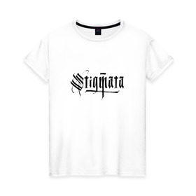 Женская футболка хлопок с принтом Stigmata в Курске, 100% хлопок | прямой крой, круглый вырез горловины, длина до линии бедер, слегка спущенное плечо | stigmata | стигмата