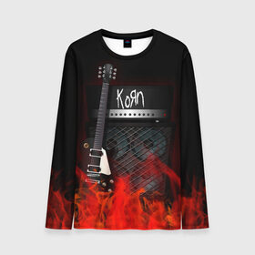 Мужской лонгслив 3D с принтом Korn в Курске, 100% полиэстер | длинные рукава, круглый вырез горловины, полуприлегающий силуэт | korn | logo | metal | music | rock | лого | логотип | метал | музыка | рок