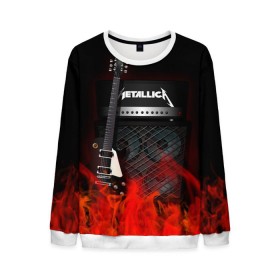 Мужской свитшот 3D с принтом Metallica в Курске, 100% полиэстер с мягким внутренним слоем | круглый вырез горловины, мягкая резинка на манжетах и поясе, свободная посадка по фигуре | logo | metal | metallica | music | rock | лого | логотип | метал | металика | металлика | музыка | рок