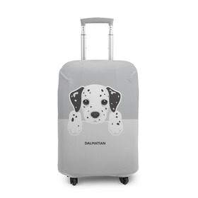 Чехол для чемодана 3D с принтом Dalmatian Puppy в Курске, 86% полиэфир, 14% спандекс | двустороннее нанесение принта, прорези для ручек и колес | далматин | далматинец | домашние животные | пес | песик | собака | собачка | терьер | шпиц