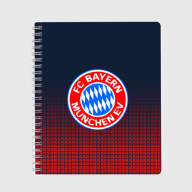 Тетрадь с принтом FC Bayern 2018 Original в Курске, 100% бумага | 48 листов, плотность листов — 60 г/м2, плотность картонной обложки — 250 г/м2. Листы скреплены сбоку удобной пружинной спиралью. Уголки страниц и обложки скругленные. Цвет линий — светло-серый
 | Тематика изображения на принте: bayern | fc | бавария | спорт | спортивные | футбол | футбольный клуб