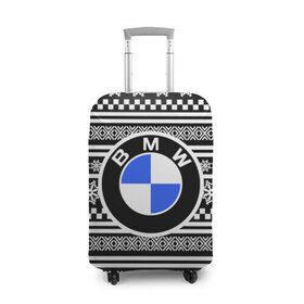 Чехол для чемодана 3D с принтом Свитер BMW в Курске, 86% полиэфир, 14% спандекс | двустороннее нанесение принта, прорези для ручек и колес | 