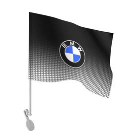 Флаг для автомобиля с принтом BMW 2018 Black and White IV в Курске, 100% полиэстер | Размер: 30*21 см | bmw | автомобильные | бмв | машины