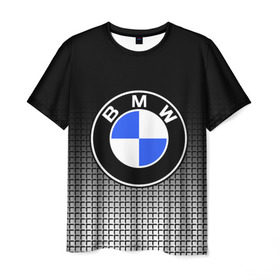 Мужская футболка 3D с принтом BMW 2018 Black and White IV в Курске, 100% полиэфир | прямой крой, круглый вырез горловины, длина до линии бедер | bmw | автомобильные | бмв | машины