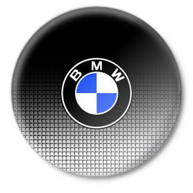Значок с принтом BMW 2018 Black and White IV в Курске,  металл | круглая форма, металлическая застежка в виде булавки | Тематика изображения на принте: bmw | автомобильные | бмв | машины