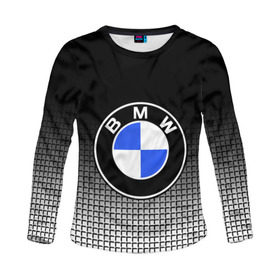 Женский лонгслив 3D с принтом BMW 2018 Black and White IV в Курске, 100% полиэстер | длинные рукава, круглый вырез горловины, полуприлегающий силуэт | bmw | автомобильные | бмв | машины