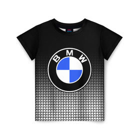 Детская футболка 3D с принтом BMW 2018 Black and White IV в Курске, 100% гипоаллергенный полиэфир | прямой крой, круглый вырез горловины, длина до линии бедер, чуть спущенное плечо, ткань немного тянется | bmw | автомобильные | бмв | машины