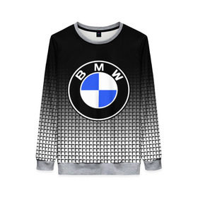 Женский свитшот 3D с принтом BMW 2018 Black and White IV в Курске, 100% полиэстер с мягким внутренним слоем | круглый вырез горловины, мягкая резинка на манжетах и поясе, свободная посадка по фигуре | bmw | автомобильные | бмв | машины