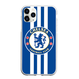 Чехол для iPhone 11 Pro матовый с принтом Chelsea 2018 White Line в Курске, Силикон |  | chelsea | спорт | спортивные | футбол | футбольный клуб | челси