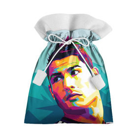 Подарочный 3D мешок с принтом Cristiano Ronaldo в Курске, 100% полиэстер | Размер: 29*39 см | Тематика изображения на принте: криштиану | реал мадрид | роналду
