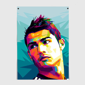 Постер с принтом Cristiano Ronaldo в Курске, 100% бумага
 | бумага, плотность 150 мг. Матовая, но за счет высокого коэффициента гладкости имеет небольшой блеск и дает на свету блики, но в отличии от глянцевой бумаги не покрыта лаком | криштиану | реал мадрид | роналду