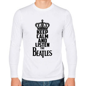 Мужской лонгслив хлопок с принтом Keep calm and listen Beatles в Курске, 100% хлопок |  | beatles | the beatles | бителз | бителс | битлз | битлс | битлы | группа | джон леннон | джордж харрисон | жуки | зе | ливерпульская четвёрка | мерсибит | пол маккартни | поп | ринго старр | рок
