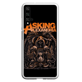 Чехол для Honor 20 с принтом Asking Alexandria в Курске, Силикон | Область печати: задняя сторона чехла, без боковых панелей | askalexandria | askingalexandria | hardcore | metal | metalcore | александрия | альтернатива | аск | аскинг | метал | скелет | хэви | череп