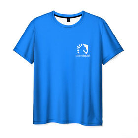 Мужская футболка 3D с принтом Team Liquid Uniform в Курске, 100% полиэфир | прямой крой, круглый вырез горловины, длина до линии бедер | dota | dota 2 | rpg | support | team | team liquid | дизайн | дота | игры | известные | киберспорт | логотип | спорт | униформа | эмблема