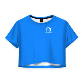 Женская футболка 3D укороченная с принтом Team Liquid Uniform в Курске, 100% полиэстер | круглая горловина, длина футболки до линии талии, рукава с отворотами | dota | dota 2 | rpg | support | team | team liquid | дизайн | дота | игры | известные | киберспорт | логотип | спорт | униформа | эмблема