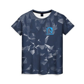 Женская футболка 3D с принтом Team Liquid Uniform в Курске, 100% полиэфир ( синтетическое хлопкоподобное полотно) | прямой крой, круглый вырез горловины, длина до линии бедер | dota | dota 2 | rpg | support | team | team liquid | дизайн | дота | игры | известные | киберспорт | логотип | спорт | униформа | эмблема