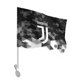 Флаг для автомобиля с принтом Juventus 2018 Geometry Sport в Курске, 100% полиэстер | Размер: 30*21 см | juventus | спорт | спортивные | футбол | футбольный клуб | ювентус