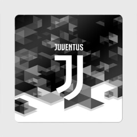 Магнит виниловый Квадрат с принтом JUVENTUS / ЮВЕНТУС GEOMETRY SPORT в Курске, полимерный материал с магнитным слоем | размер 9*9 см, закругленные углы | Тематика изображения на принте: juventus | спорт | спортивные | футбол | футбольный клуб | ювентус