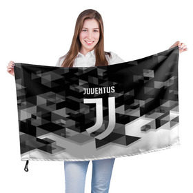 Флаг 3D с принтом Juventus 2018 Geometry Sport в Курске, 100% полиэстер | плотность ткани — 95 г/м2, размер — 67 х 109 см. Принт наносится с одной стороны | juventus | спорт | спортивные | футбол | футбольный клуб | ювентус