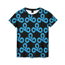 Женская футболка 3D с принтом Team Cloud cs:go collection в Курске, 100% полиэфир ( синтетическое хлопкоподобное полотно) | прямой крой, круглый вырез горловины, длина до линии бедер | awp | cloud | counter strike | game | skin | team cloud | авп | игры | скин | текстуры