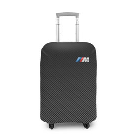 Чехол для чемодана 3D с принтом BMW M CARBON в Курске, 86% полиэфир, 14% спандекс | двустороннее нанесение принта, прорези для ручек и колес | bmw | автомобиль | автомобильные | бмв | машины