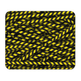 Коврик прямоугольный с принтом Черно-желтая лента в Курске, натуральный каучук | размер 230 х 185 мм; запечатка лицевой стороны | danger | желтый | знак | ограждение | опастость | паттрен | скотч | черный