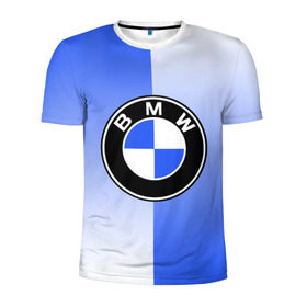 Мужская футболка 3D спортивная с принтом BMW brand color в Курске, 100% полиэстер с улучшенными характеристиками | приталенный силуэт, круглая горловина, широкие плечи, сужается к линии бедра | 