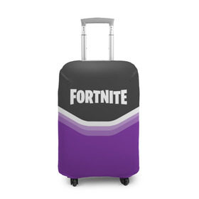 Чехол для чемодана 3D с принтом FORTNITE в Курске, 86% полиэфир, 14% спандекс | двустороннее нанесение принта, прорези для ручек и колес | battle | battle royal | fortnite | royal | боевик | игры | логотип | фиолетовый