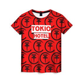 Женская футболка 3D с принтом Tokio Hotel band logo 2018 в Курске, 100% полиэфир ( синтетическое хлопкоподобное полотно) | прямой крой, круглый вырез горловины, длина до линии бедер | logo | music | pop | rock | tokio hotel | альтернатива | германия | металл | музыка | музыкальный | поп | рок