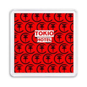 Магнит 55*55 с принтом Tokio Hotel band logo 2018 в Курске, Пластик | Размер: 65*65 мм; Размер печати: 55*55 мм | logo | music | pop | rock | tokio hotel | альтернатива | германия | металл | музыка | музыкальный | поп | рок