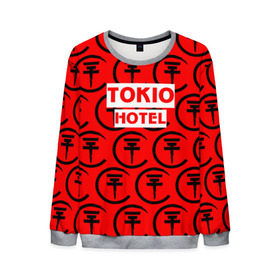 Мужской свитшот 3D с принтом Tokio Hotel band logo 2018 в Курске, 100% полиэстер с мягким внутренним слоем | круглый вырез горловины, мягкая резинка на манжетах и поясе, свободная посадка по фигуре | Тематика изображения на принте: logo | music | pop | rock | tokio hotel | альтернатива | германия | металл | музыка | музыкальный | поп | рок